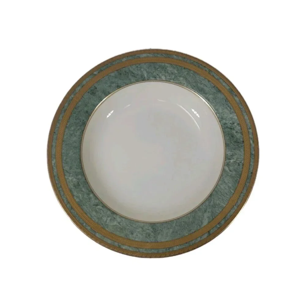 Oscar de la Renta Jade Florentine Soup Bowl Replacement L2360 Japan Fine Ivory